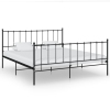 Estructura de cama sin colchón metal negro 200x200 cm