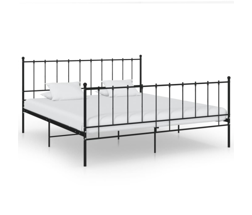 Estructura de cama sin colchón metal negro 200x200 cm