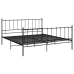 Estructura de cama sin colchón metal negro 200x200 cm