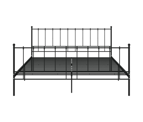 Estructura de cama sin colchón metal negro 200x200 cm