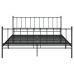 Estructura de cama sin colchón metal negro 200x200 cm