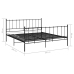 Estructura de cama sin colchón metal negro 200x200 cm