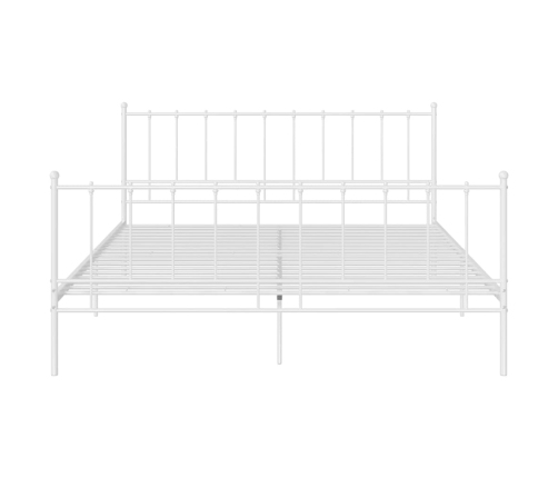 Estructura de cama sin colchón metal blanco 200x200 cm