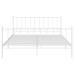 Estructura de cama sin colchón metal blanco 200x200 cm