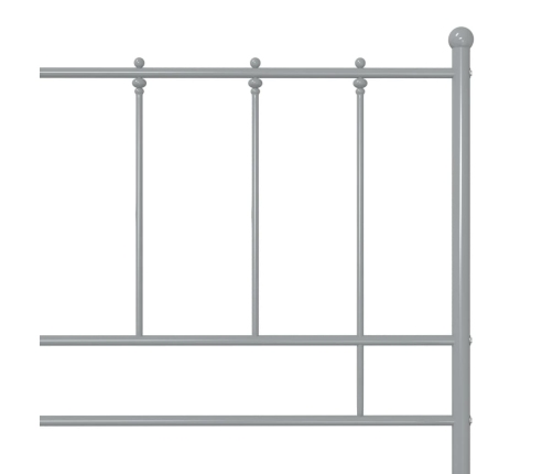 Estructura de cama sin colchón metal gris 200x200 cm