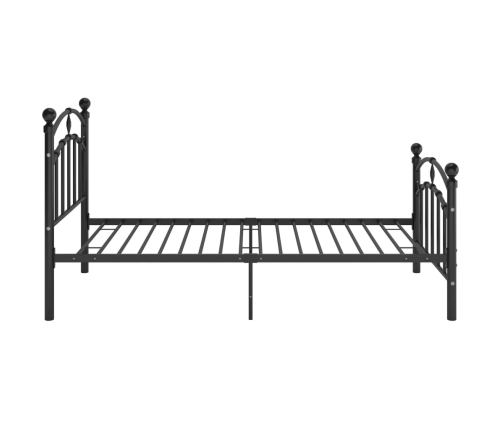 Estructura de cama sin colchón metal negro 90x200 cm