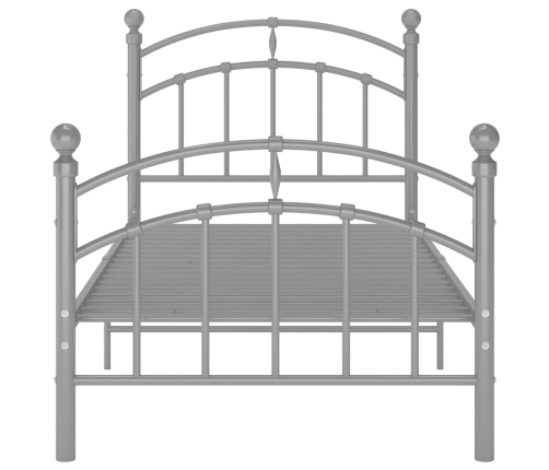 Estructura de cama sin colchón metal gris 90x200 cm