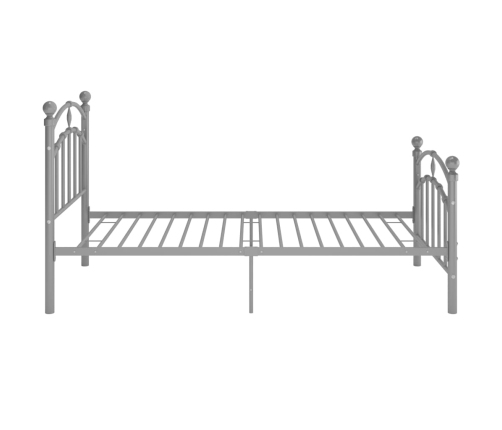 Estructura de cama sin colchón metal gris 90x200 cm