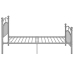 Estructura de cama sin colchón metal gris 90x200 cm