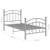 Estructura de cama sin colchón metal gris 90x200 cm