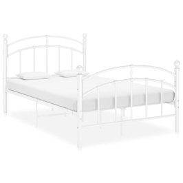 Estructura de cama sin colchón metal blanco 120x200 cm