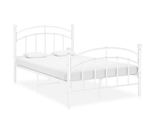 Estructura de cama sin colchón metal blanco 120x200 cm