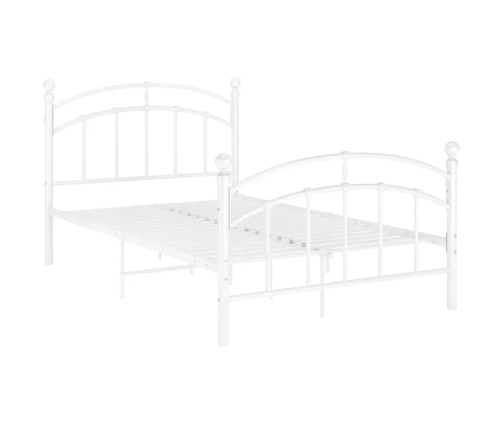 Estructura de cama sin colchón metal blanco 120x200 cm