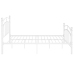 Estructura de cama sin colchón metal blanco 120x200 cm