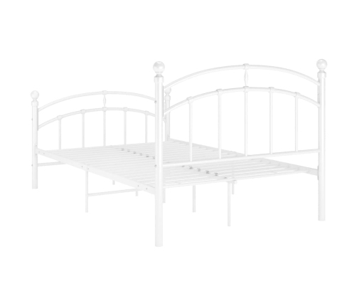 Estructura de cama sin colchón metal blanco 120x200 cm