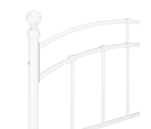 Estructura de cama sin colchón metal blanco 120x200 cm