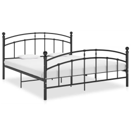 Estructura de cama sin colchón metal negro 140x200 cm