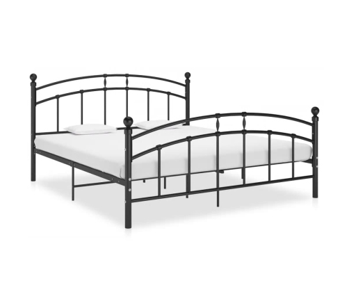 Estructura de cama sin colchón metal negro 140x200 cm