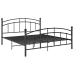 Estructura de cama sin colchón metal negro 140x200 cm