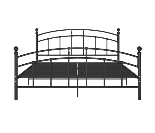 Estructura de cama sin colchón metal negro 140x200 cm