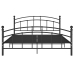 Estructura de cama sin colchón metal negro 140x200 cm