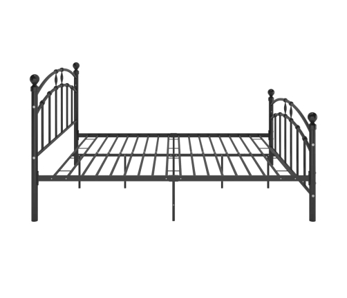 Estructura de cama sin colchón metal negro 140x200 cm