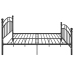 Estructura de cama sin colchón metal negro 140x200 cm