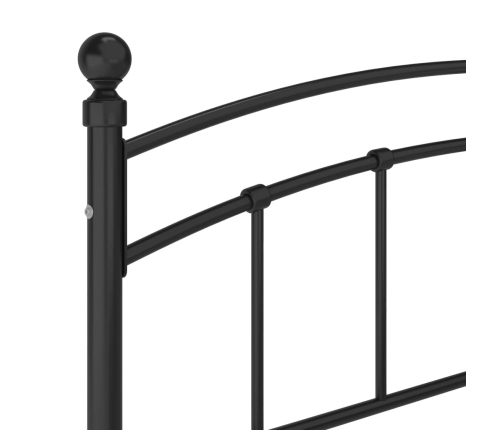 Estructura de cama sin colchón metal negro 140x200 cm