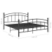 Estructura de cama sin colchón metal negro 140x200 cm