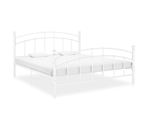 vidaXL Estructura de cama de metal blanco 160x200 cm