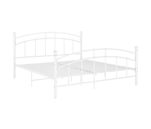 vidaXL Estructura de cama de metal blanco 160x200 cm