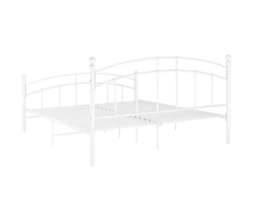 vidaXL Estructura de cama de metal blanco 160x200 cm