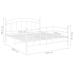 vidaXL Estructura de cama de metal blanco 160x200 cm