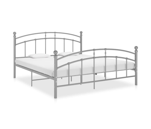 Estructura de cama sin colchón metal gris 160x200 cm
