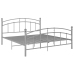 Estructura de cama sin colchón metal gris 160x200 cm