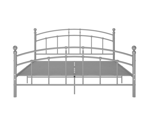 Estructura de cama sin colchón metal gris 160x200 cm