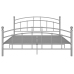 Estructura de cama sin colchón metal gris 160x200 cm