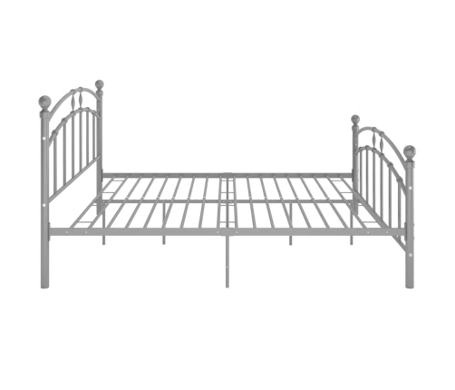 Estructura de cama sin colchón metal gris 160x200 cm