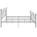 Estructura de cama sin colchón metal gris 160x200 cm