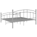 Estructura de cama sin colchón metal gris 160x200 cm
