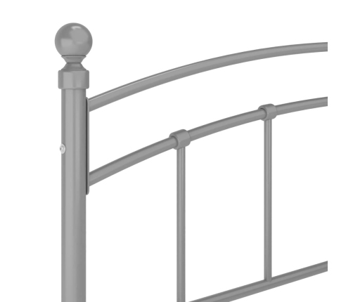 Estructura de cama sin colchón metal gris 160x200 cm