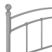 Estructura de cama sin colchón metal gris 160x200 cm