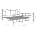 Estructura de cama sin colchón metal gris 160x200 cm