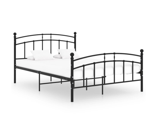 Estructura de cama sin colchón metal negro 200x200 cm