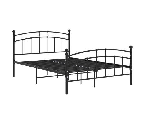 Estructura de cama sin colchón metal negro 200x200 cm