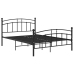 Estructura de cama sin colchón metal negro 200x200 cm