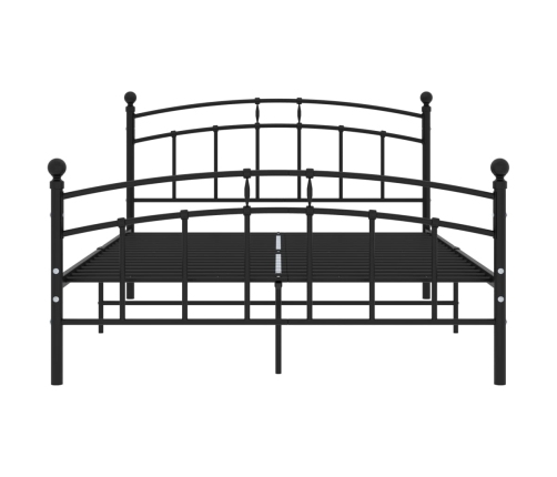 Estructura de cama sin colchón metal negro 200x200 cm