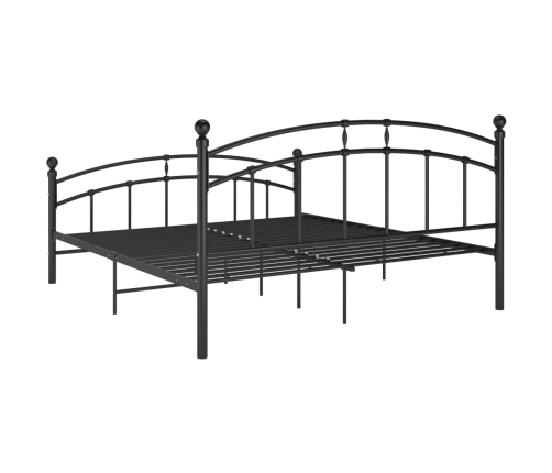 Estructura de cama sin colchón metal negro 200x200 cm