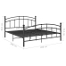 Estructura de cama sin colchón metal negro 200x200 cm