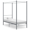 vidaXL Estructura de cama con dosel metal gris 100x200 cm